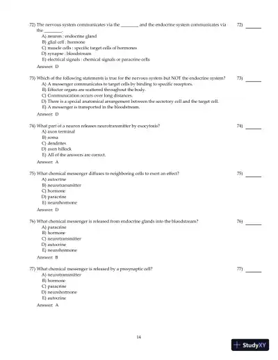 Test Bank For Principles of Human Physiology, 6th Edition - Page 15 preview image