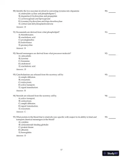 Test Bank For Principles of Human Physiology, 6th Edition - Page 18 preview image