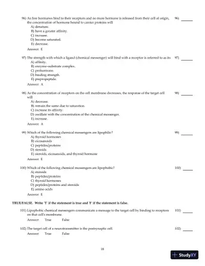 Test Bank For Principles of Human Physiology, 6th Edition - Page 19 preview image