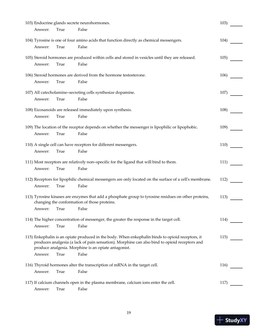 Test Bank For Principles of Human Physiology, 6th Edition, page 20