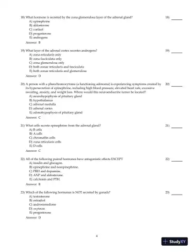 Test Bank For Principles of Human Physiology, 6th Edition - Page 27 preview image