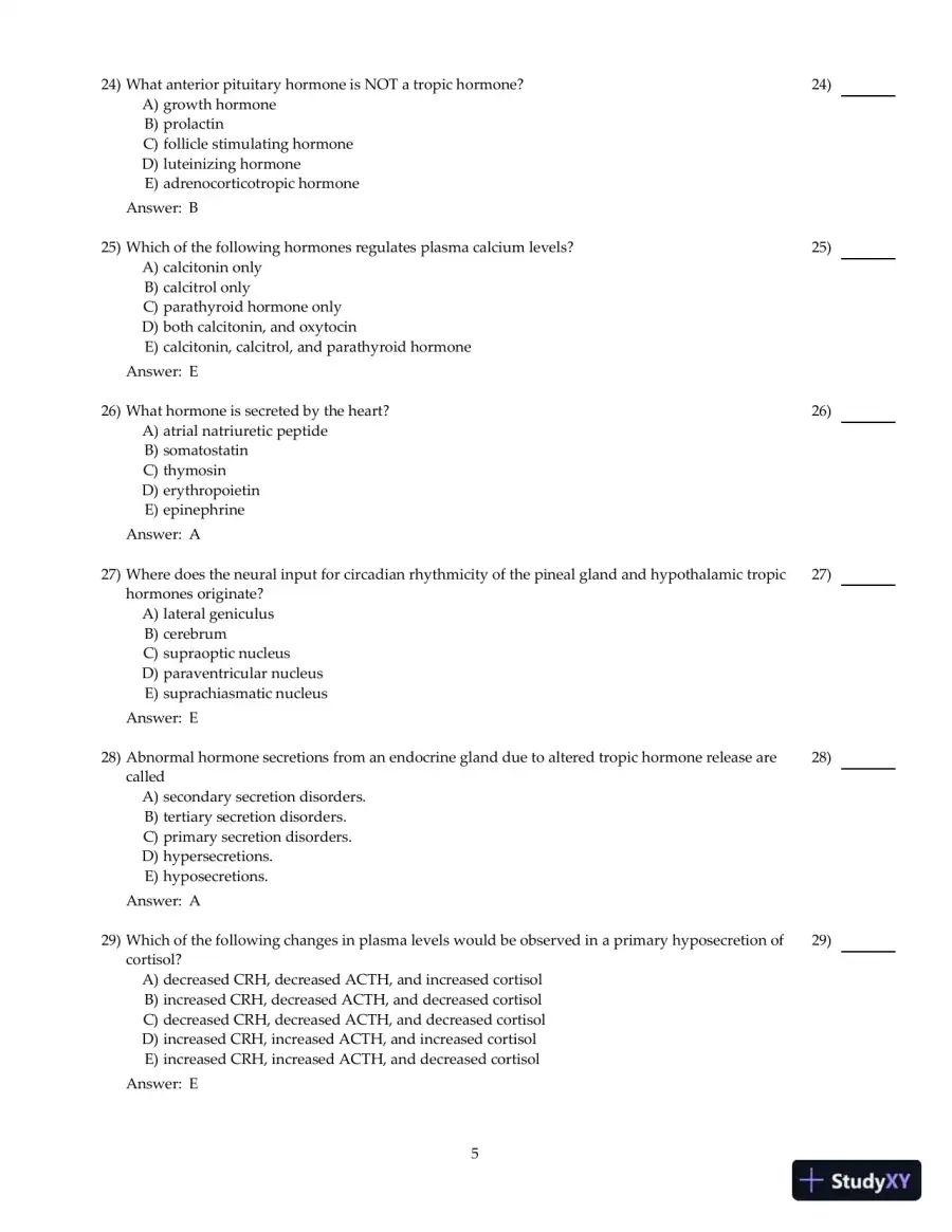Test Bank For Principles of Human Physiology, 6th Edition, page 28