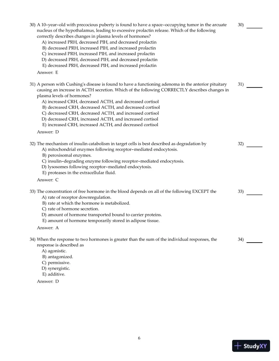 Test Bank For Principles of Human Physiology, 6th Edition, page 29