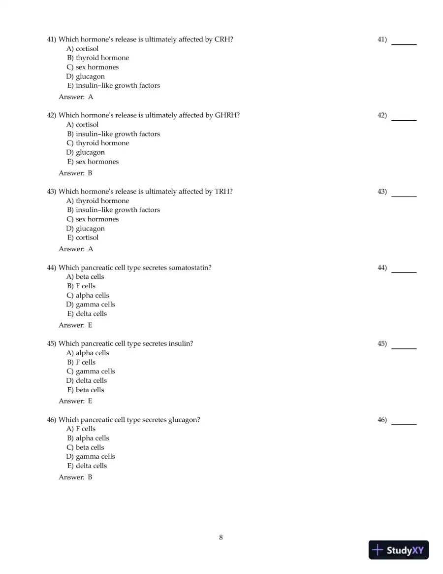 Test Bank For Principles of Human Physiology, 6th Edition, page 31