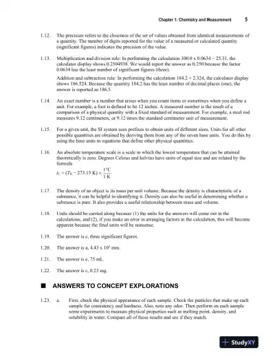 General Chemistry, 10th Edition Solution Manual - Page 6 preview image