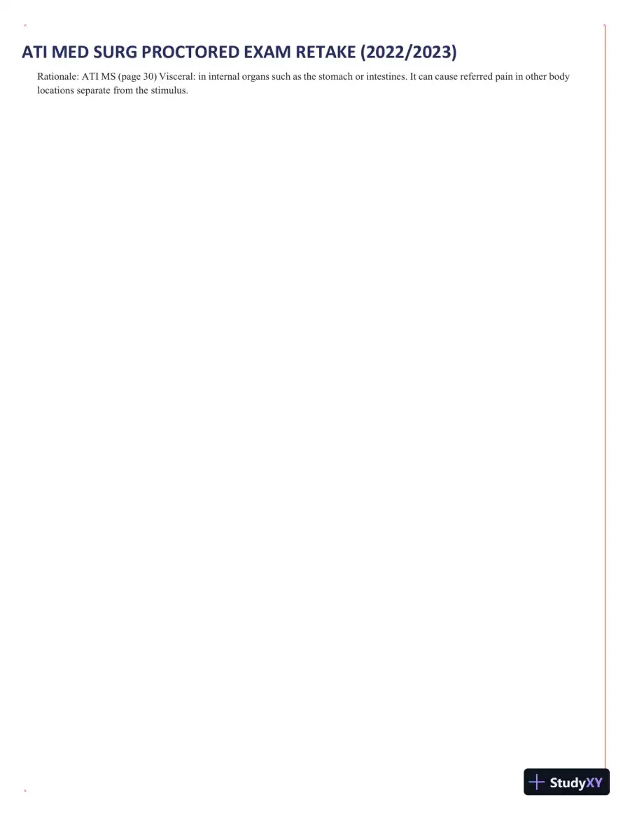 2022-2023 ATI Med Surg Proctored Exam Retake with Answers (111 Solved Questions), page 11