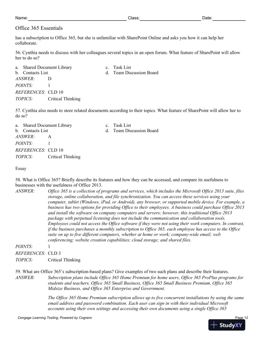 Introduction to Management Science, 11th Edition Test Bank, page 13