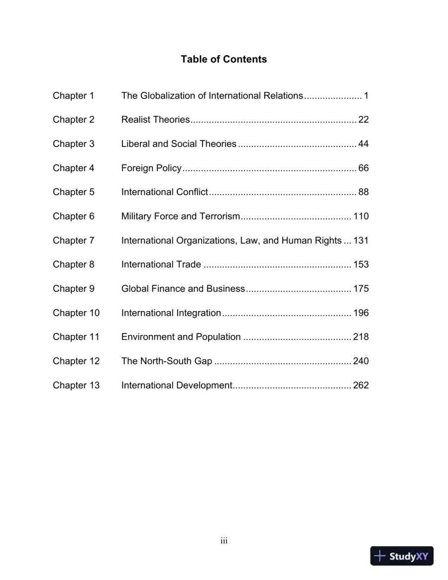 Test Bank for International Relations, 12th Edition, page 3