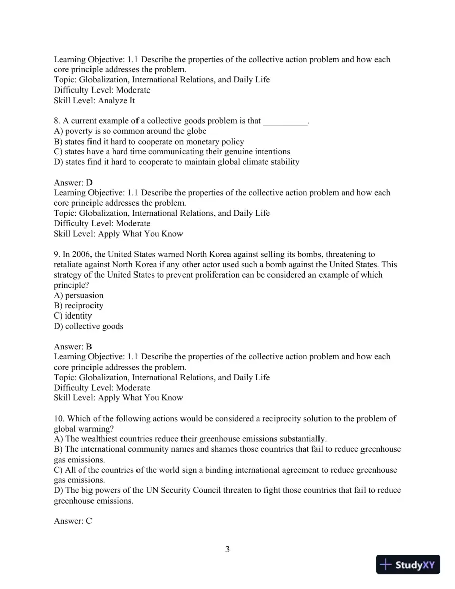 Test Bank for International Relations, 12th Edition, page 6