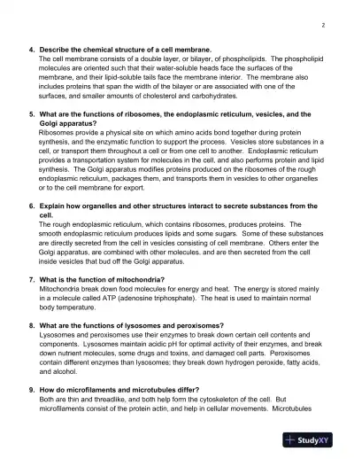 Solution Manual For Hole's Essentials of Human Anatomy and Physiology, 14th Edition - Page 11 preview image