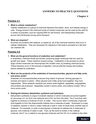 Solution Manual For Hole's Essentials of Human Anatomy and Physiology, 14th Edition - Page 16 preview image