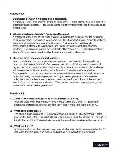 Solution Manual For Hole's Essentials of Human Anatomy and Physiology, 14th Edition - Page 8 preview image