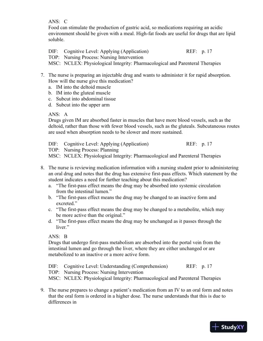 Pharmacology: A Patient-Centered Nursing Process Approach 9th Edition Test Bank, page 12