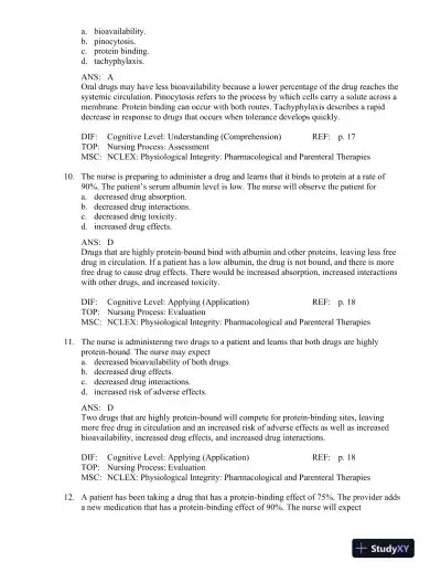 Pharmacology: A Patient-Centered Nursing Process Approach 9th Edition Test Bank - Page 13 preview image