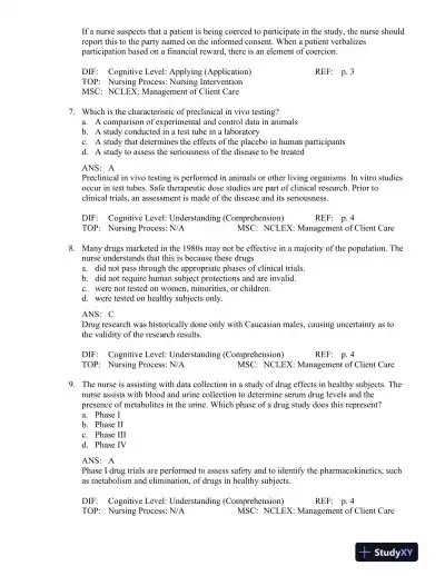 Pharmacology: A Patient-Centered Nursing Process Approach 9th Edition Test Bank - Page 4 preview image