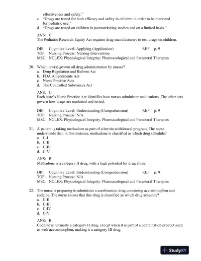 Pharmacology: A Patient-Centered Nursing Process Approach 9th Edition Test Bank - Page 8 preview image