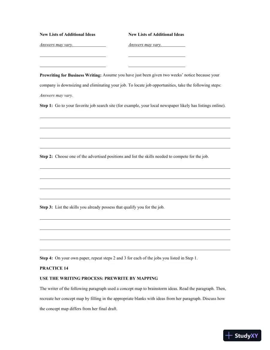 Writing for Life: Paragraphs and Essays, MLA Update, 4th Edition Solution Manual, page 14