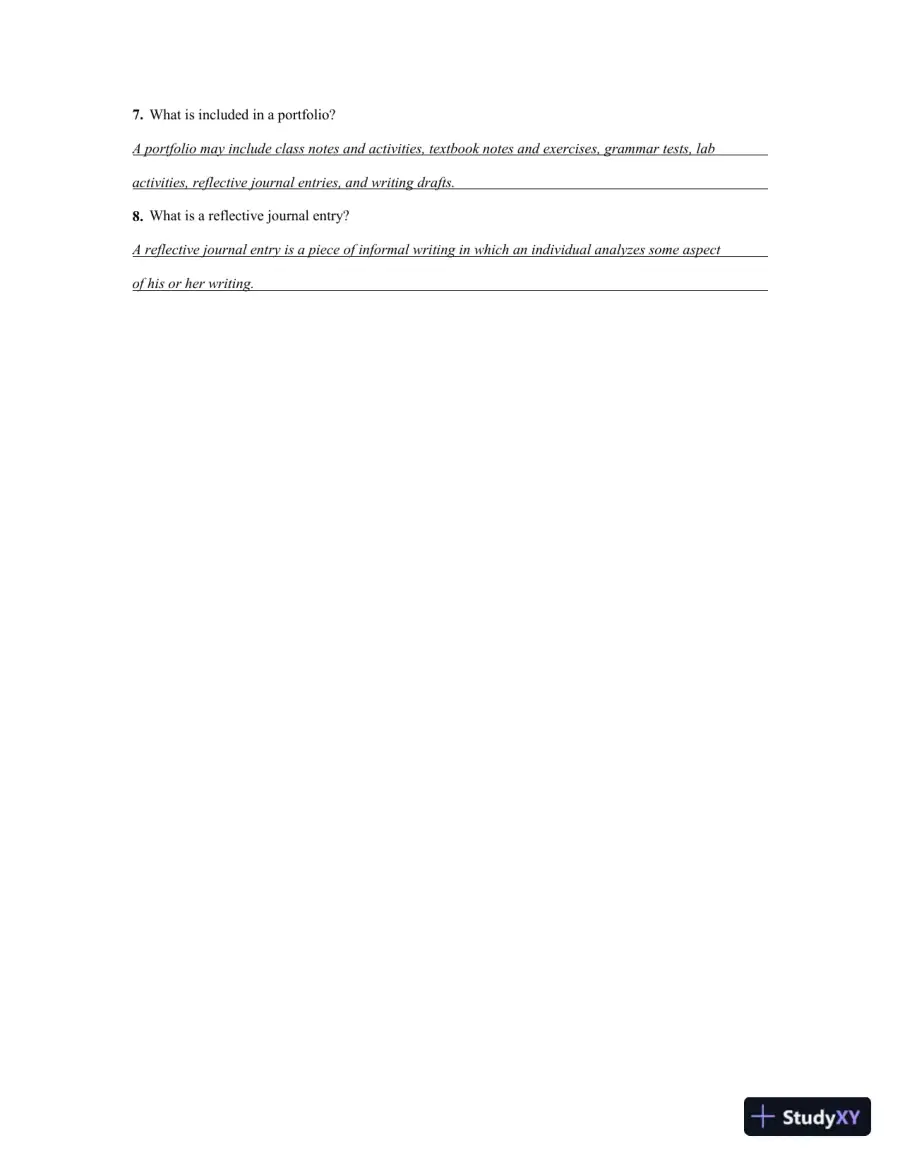 Writing for Life: Paragraphs and Essays, MLA Update, 4th Edition Solution Manual, page 6