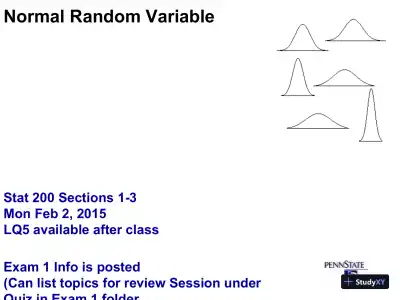 Normal Random Variable - STAT 200 Sections 1-3 - Page 1 preview image