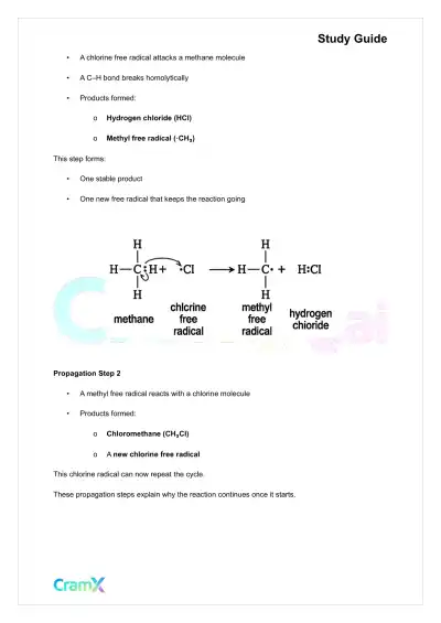 Organic Chemistry I - Reactions of Alkanes - Page 3 preview image