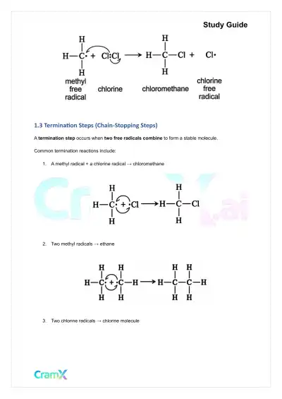 Organic Chemistry I - Reactions of Alkanes - Page 4 preview image