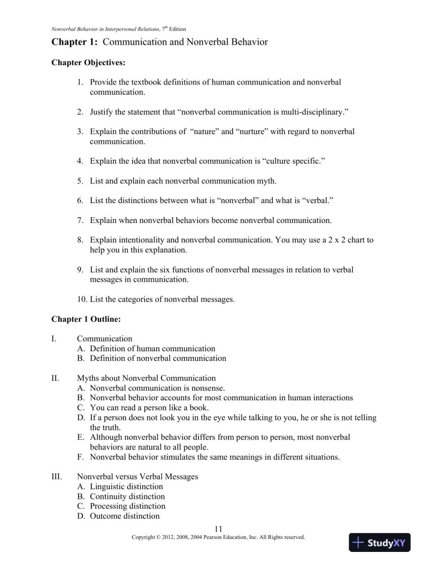 Nonverbal Behavior In Interpersonal Relations, 6th Edition Test Bank, page 12