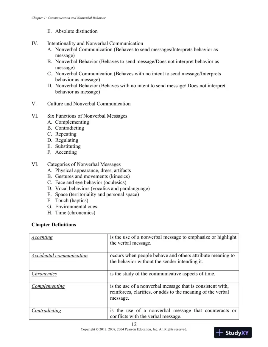 Nonverbal Behavior In Interpersonal Relations, 6th Edition Test Bank, page 13
