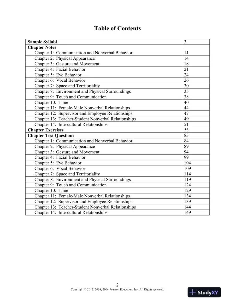 Nonverbal Behavior In Interpersonal Relations, 6th Edition Test Bank, page 3