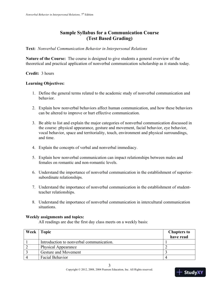 Nonverbal Behavior In Interpersonal Relations, 6th Edition Test Bank, page 4
