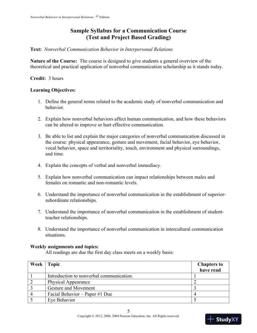 Nonverbal Behavior In Interpersonal Relations, 6th Edition Test Bank, page 6