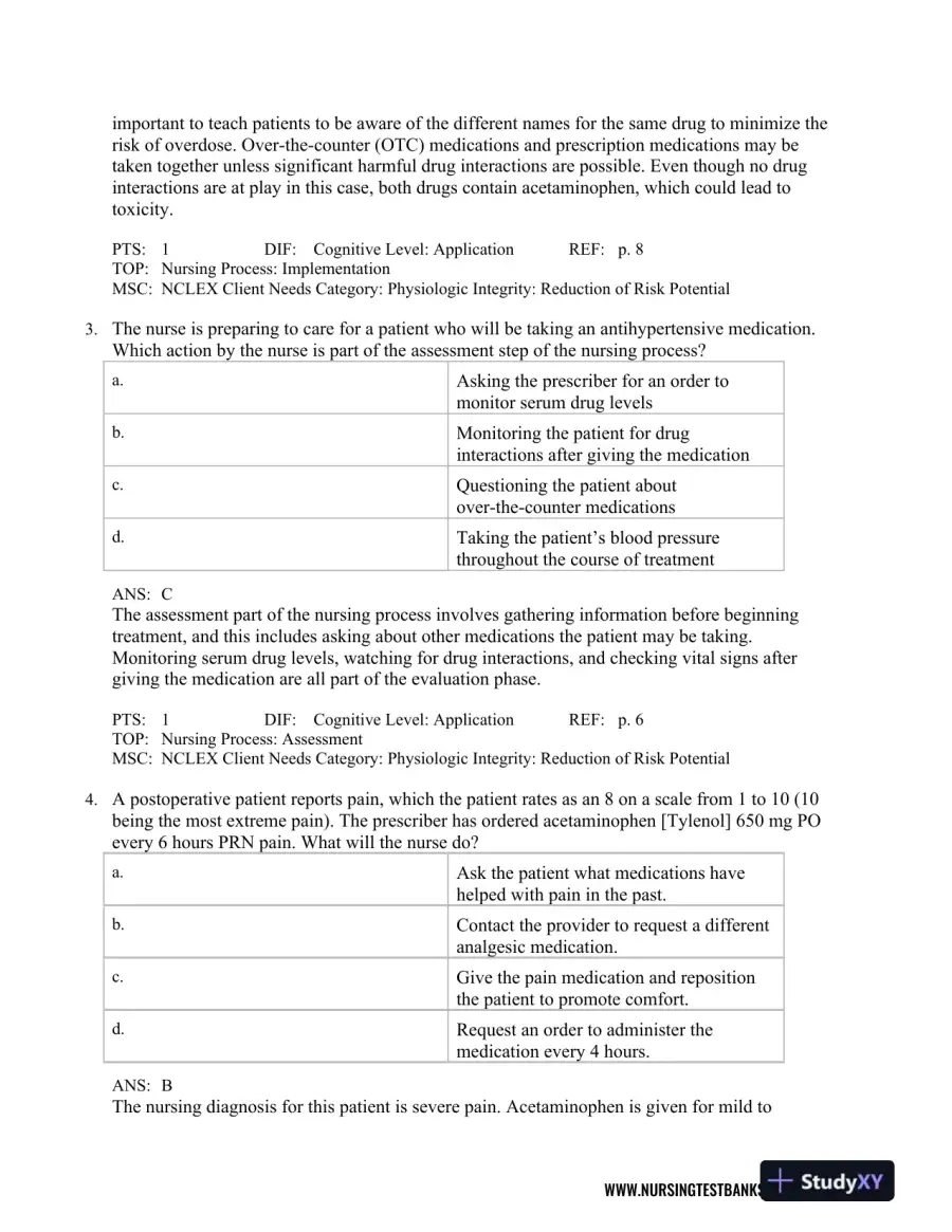 Test Bank For Lehne's Pharmacology for Nursing Care, 10th Edition, page 6