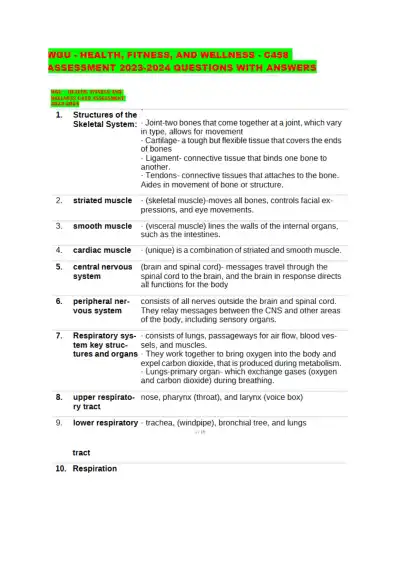 WGU Health, Fitness, and Wellness - Page 1 preview image