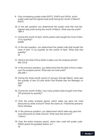 2024 Wall Street Excel Crash Course Exam Course Exam With Answers (50 Solved Questions) - Page 4 preview image