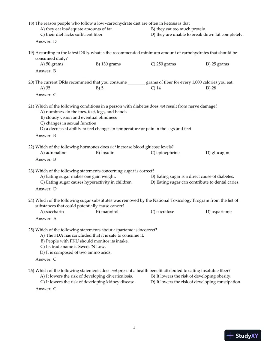 Nutrition And You, 4th Edition Test Bank, page 14