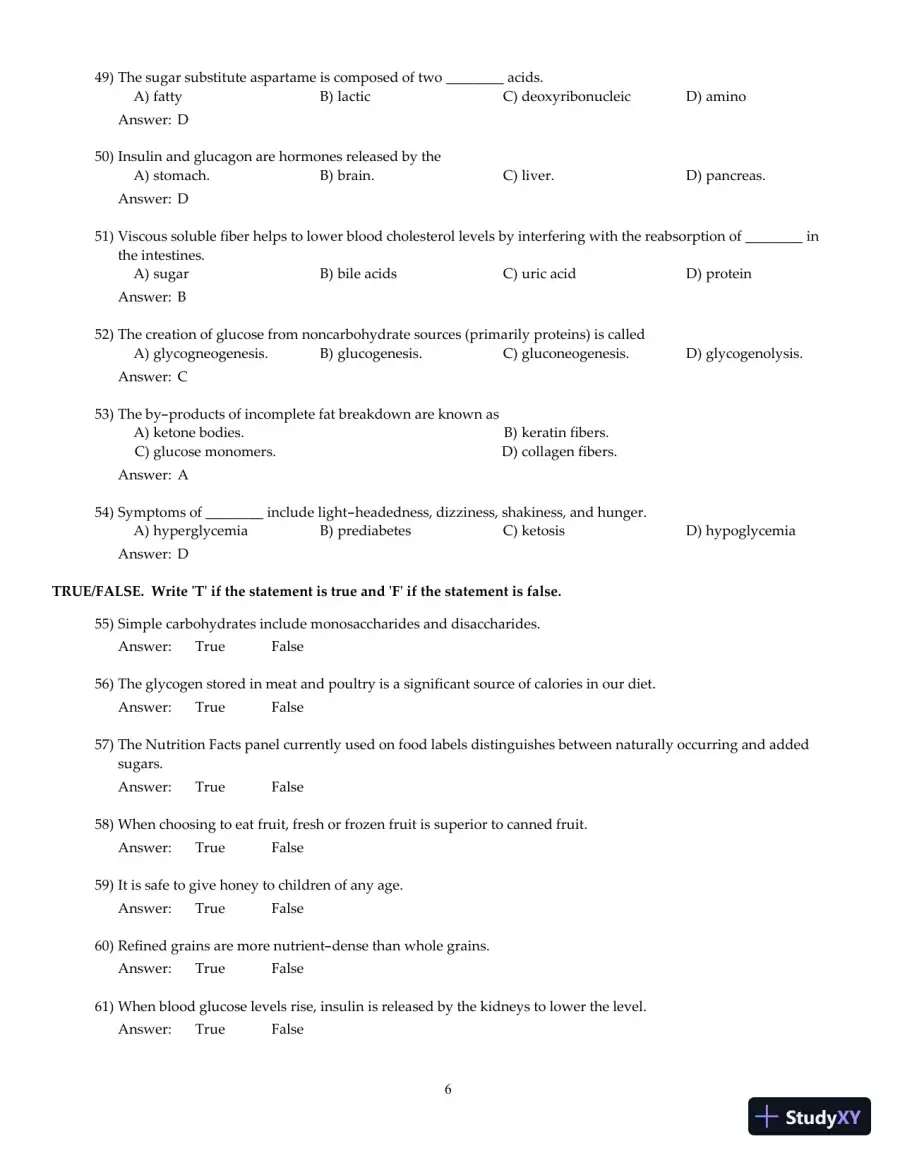 Nutrition And You, 4th Edition Test Bank, page 17