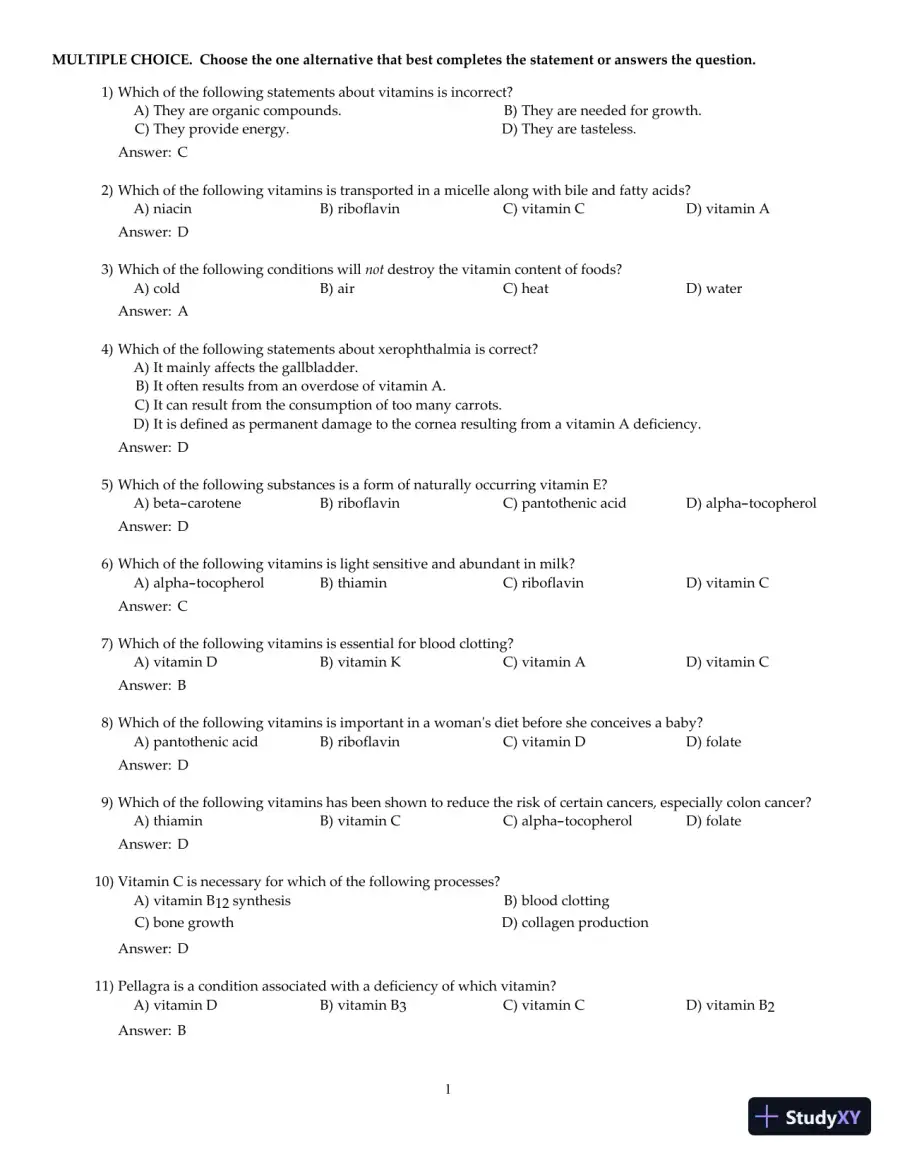 Nutrition And You, 4th Edition Test Bank, page 21
