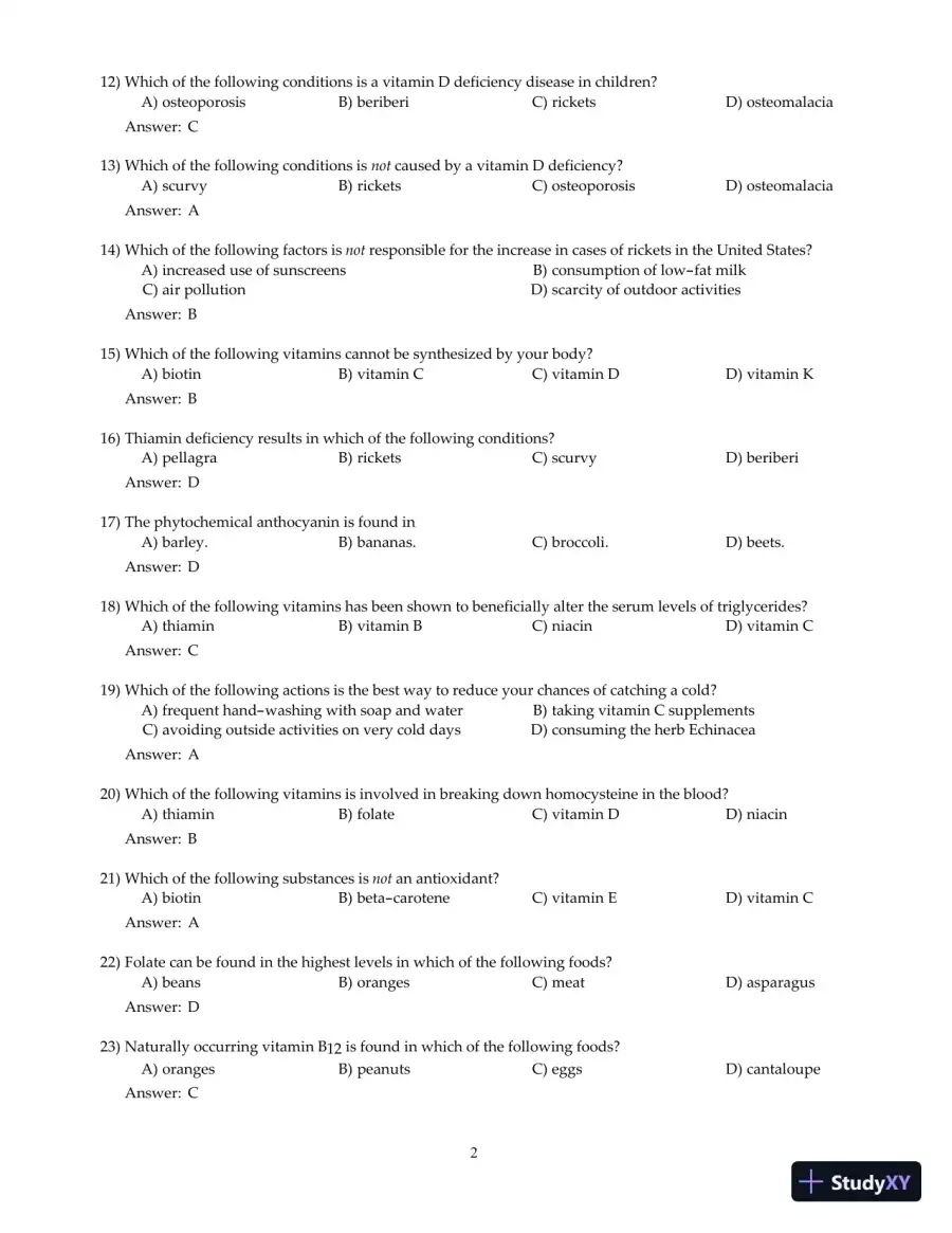 Nutrition And You, 4th Edition Test Bank, page 22