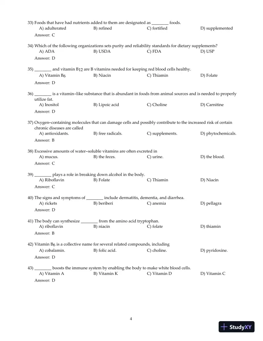 Nutrition And You, 4th Edition Test Bank, page 24