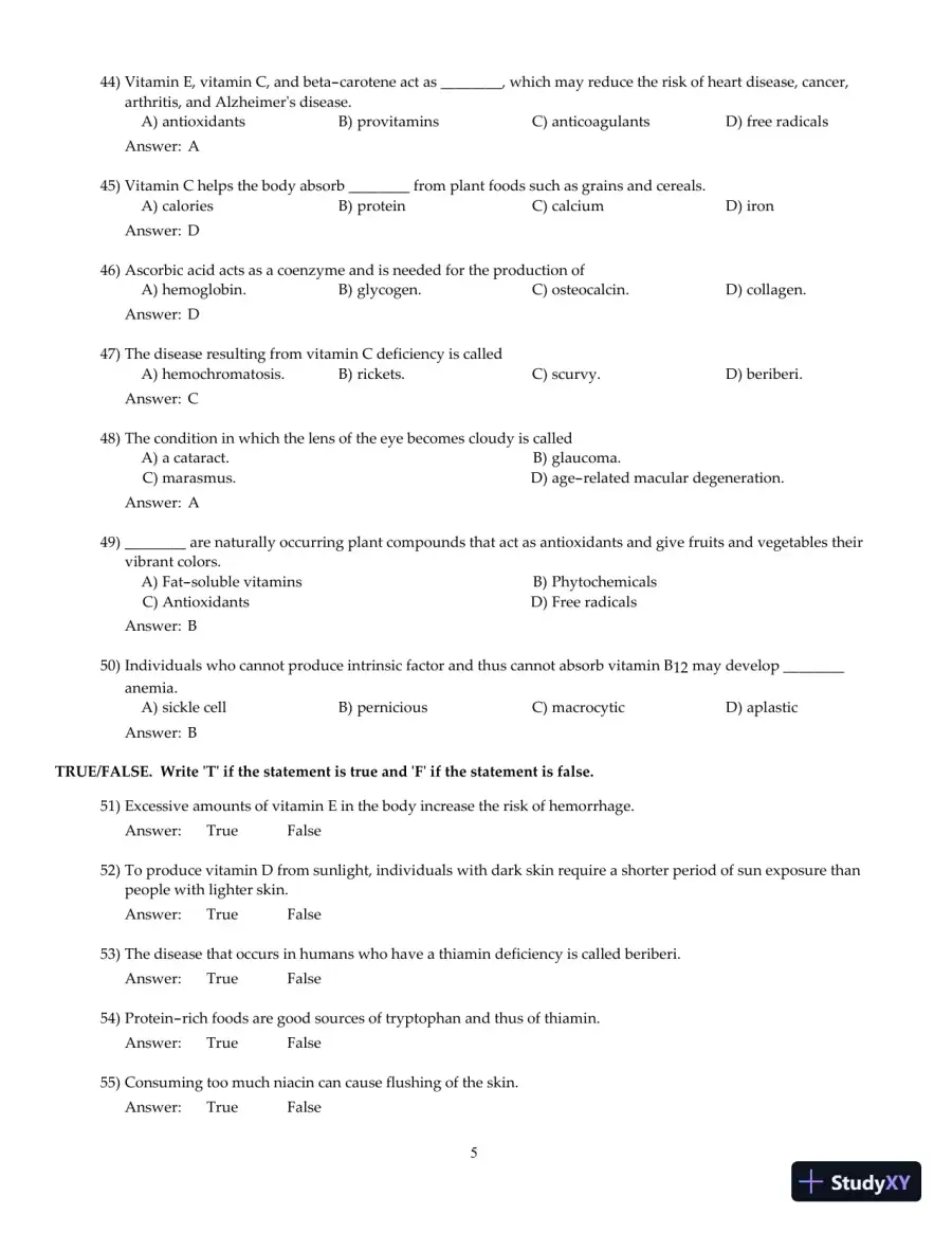 Nutrition And You, 4th Edition Test Bank, page 25