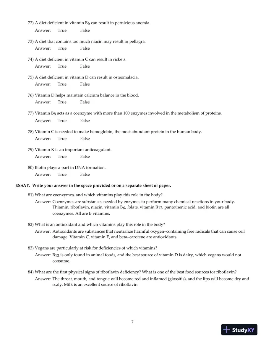 Nutrition And You, 4th Edition Test Bank, page 27