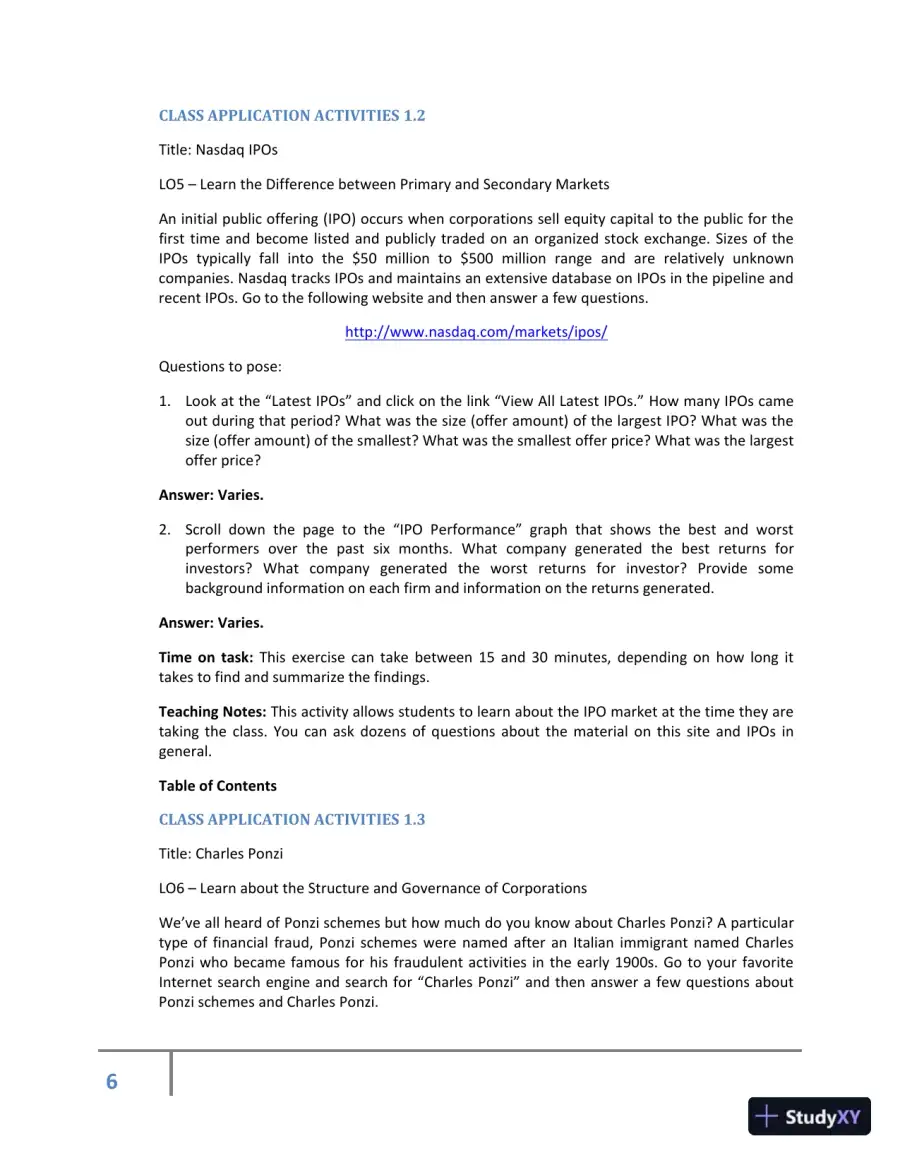 Class Notes for Corporate Finance, 2nd Edition, page 17
