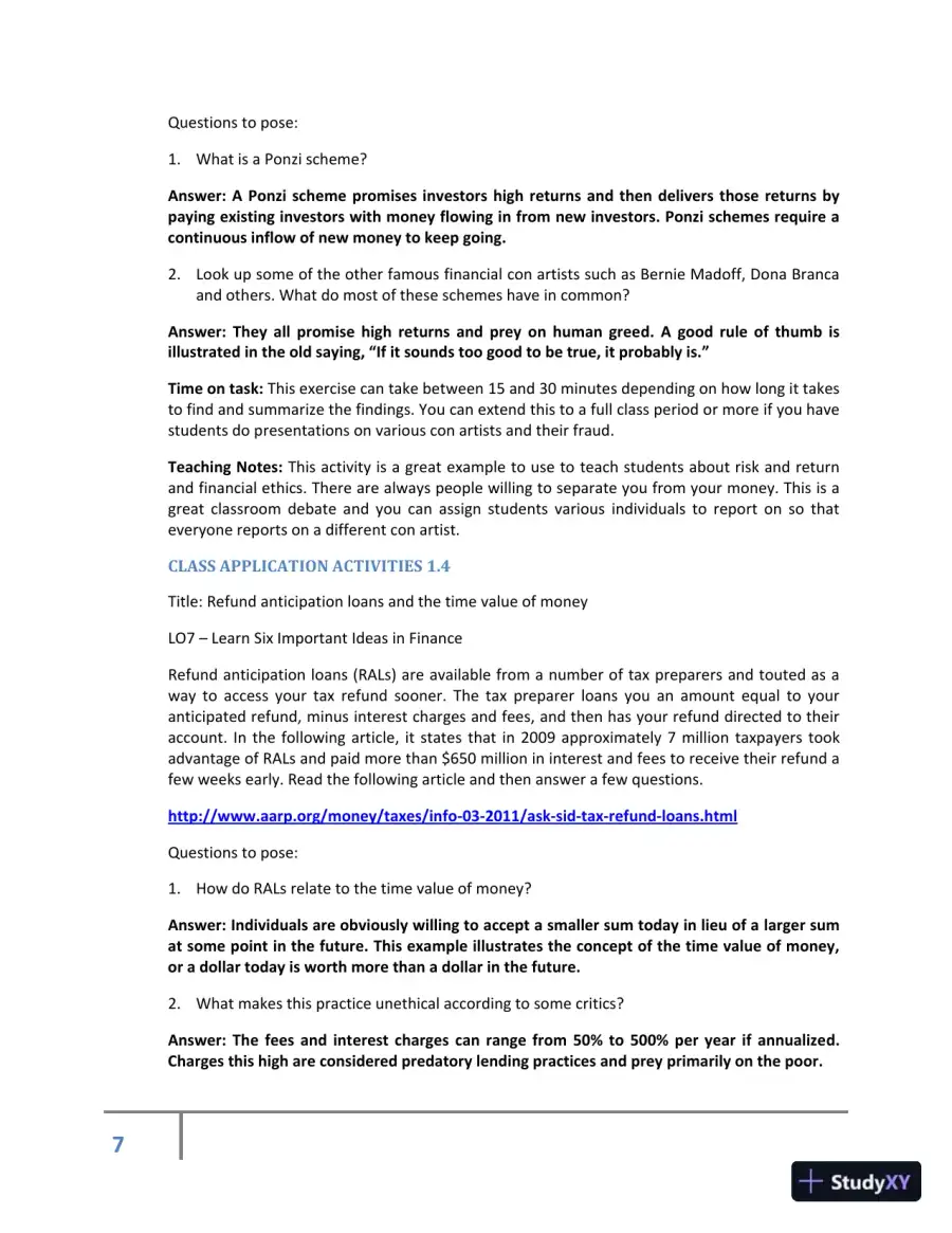 Class Notes for Corporate Finance, 2nd Edition, page 18