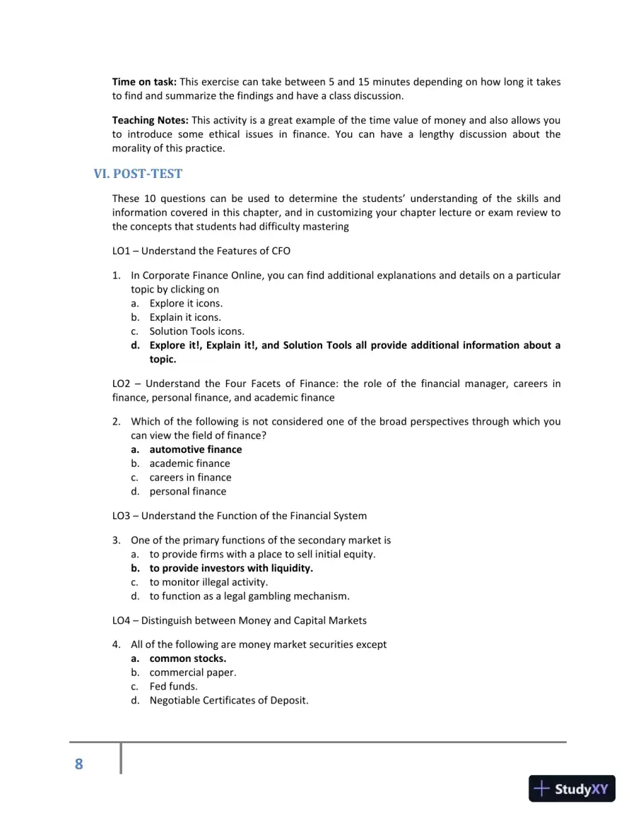 Class Notes for Corporate Finance, 2nd Edition, page 19