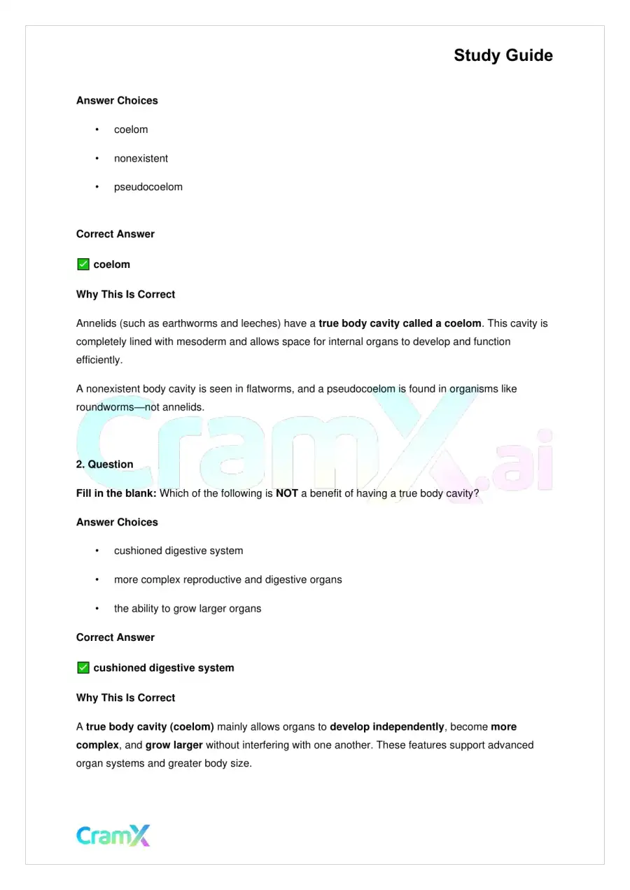 Biology - Animals Invertebrates, page 10