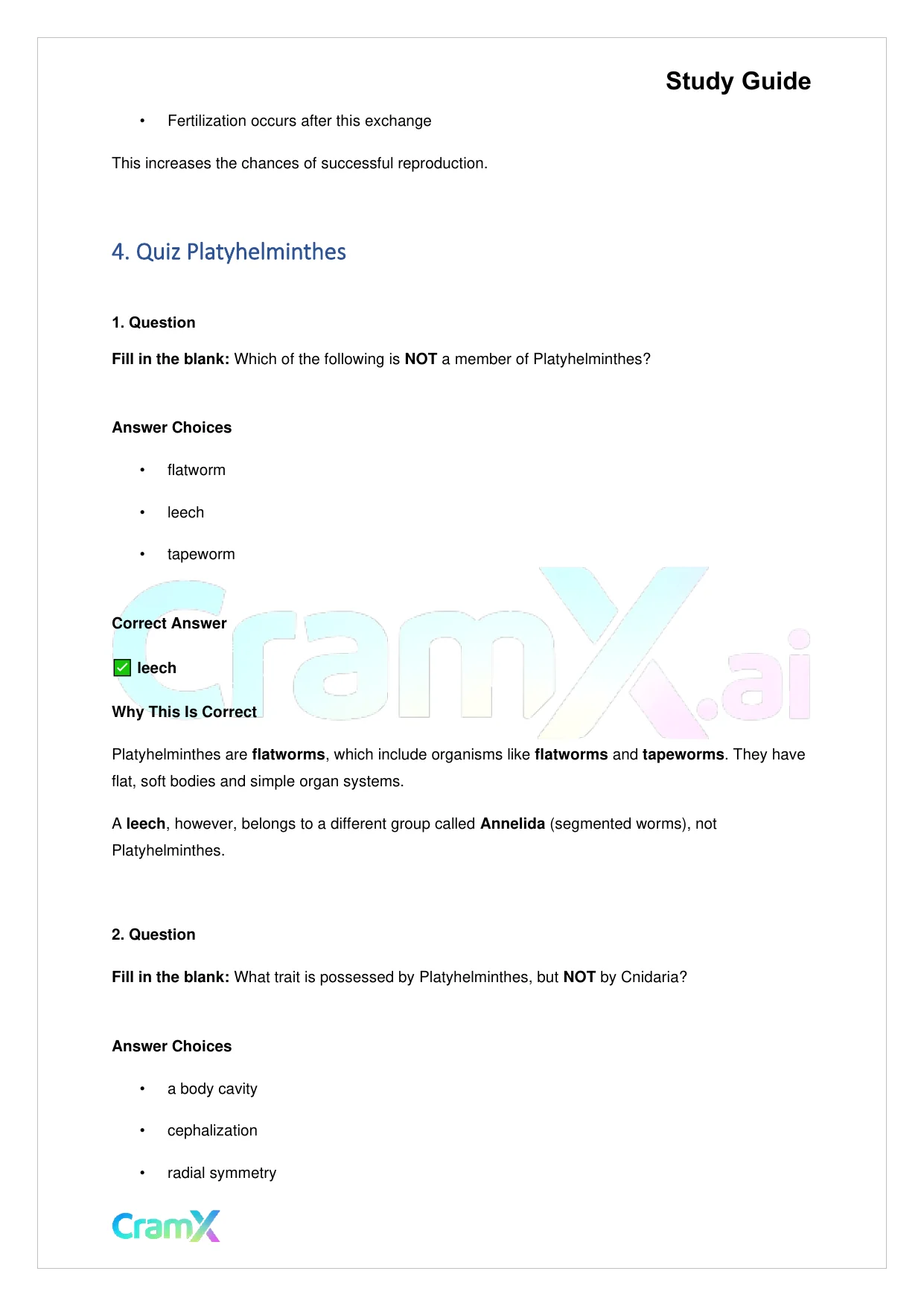 Biology - Animals Invertebrates - Page 6 preview image