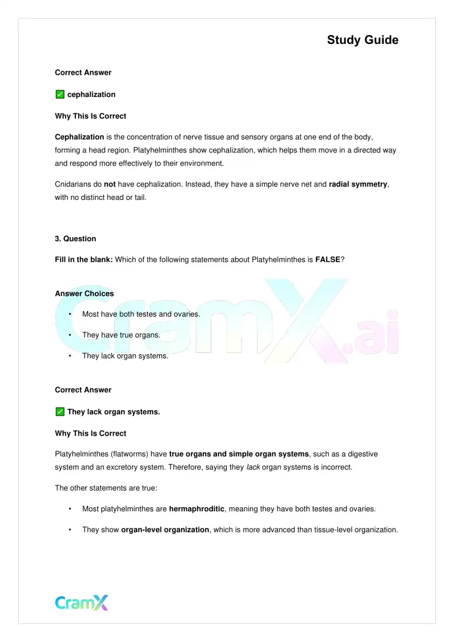 Biology - Animals Invertebrates, page 7