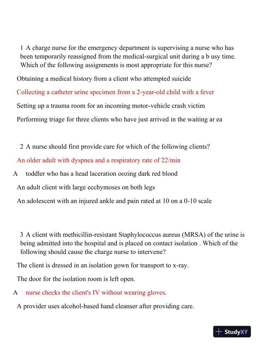 2020 ATI RN Leadership Proctored Exam Version 3 With Answers (130 Solved Questions), page 3