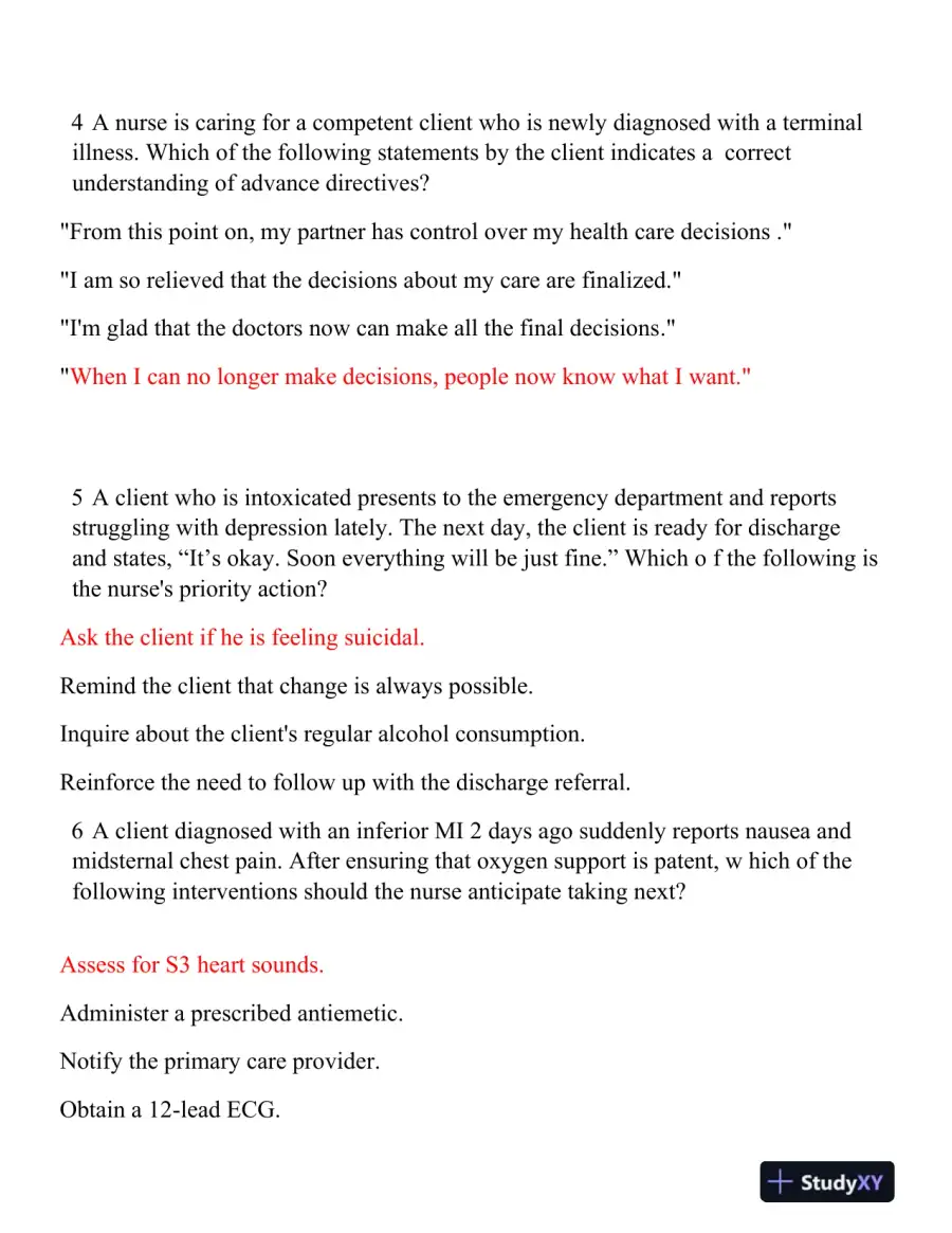 2020 ATI RN Leadership Proctored Exam Version 3 With Answers (130 Solved Questions), page 4