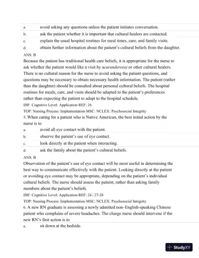 Test Bank For Medical-Surgical Nursing: Assessment and Management of Clinical Problems, 8th Edition - Page 10 preview image