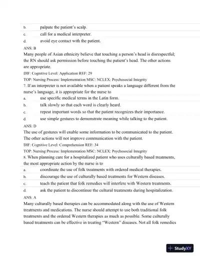 Test Bank For Medical-Surgical Nursing: Assessment and Management of Clinical Problems, 8th Edition - Page 11 preview image